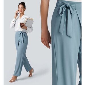 NWT Halara Flex™ High Waisted Tie Side Wide Leg Work Pants